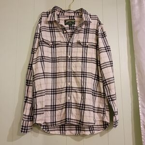 Men's Plaid Shirt in Black and White